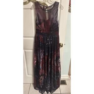 long long sleeve dress Ladivine - CD0192 Sheer Bishop Sleeve Gown